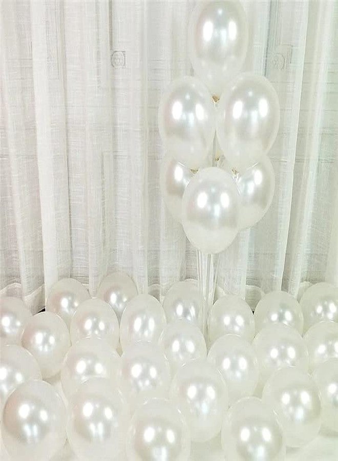 Flyloons White Balloons Pack of 100 for birthday decoration items also suitable for Anniversary, Wedding, Celebration, Party - Image 1